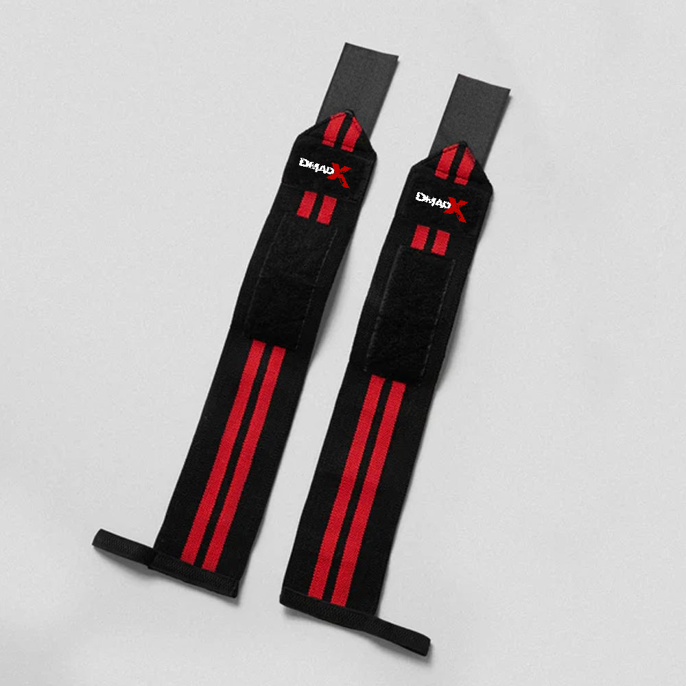 Wrist Wraps - 18" Weightlifting Wrist Support - Red