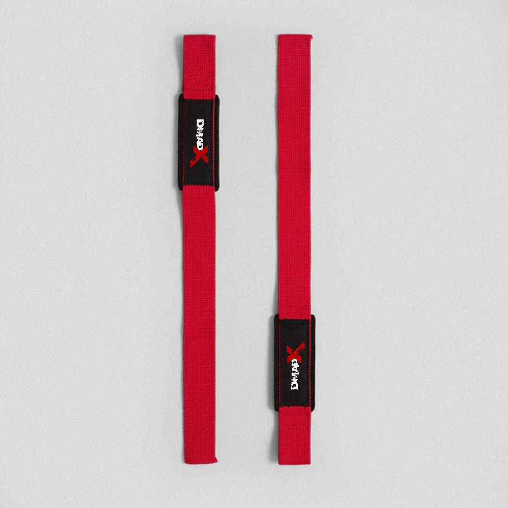 Lifting Straps | Premium Padded Weightlifting Straps - Red/Black