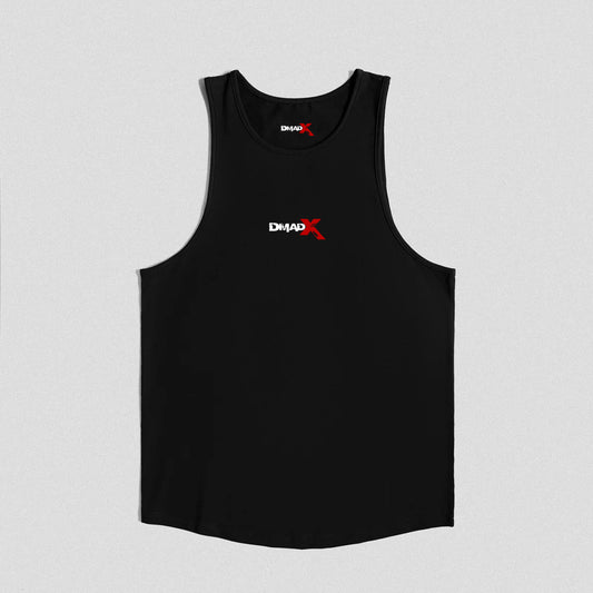 Ascend Scoop Hem Tank - Black/White