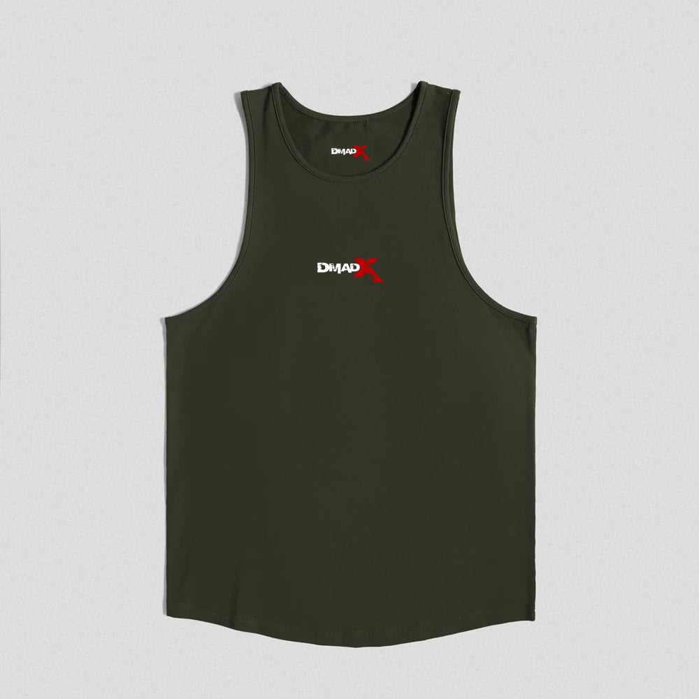 Ascend Scoop Hem Tank - OD Green