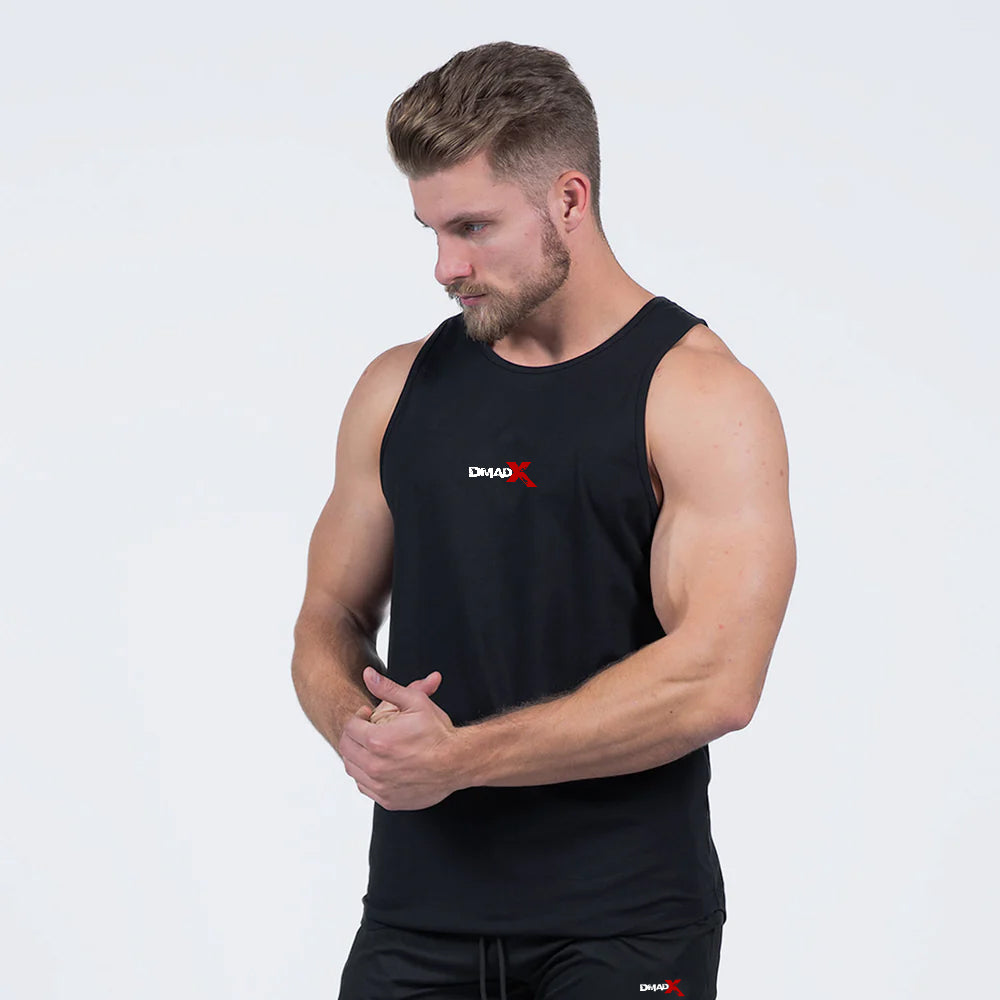 Ascend Scoop Hem Tank - Black/White