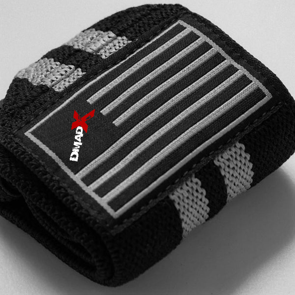 Wrist Wraps - 18" Weightlifting Wrist Support - Gray