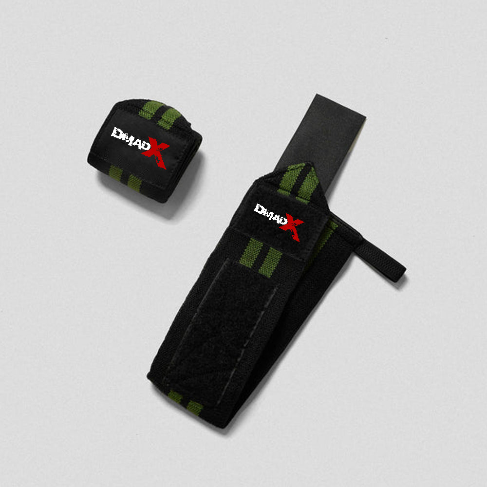 Wrist Wraps - 18" Weightlifting Wrist Support - Green