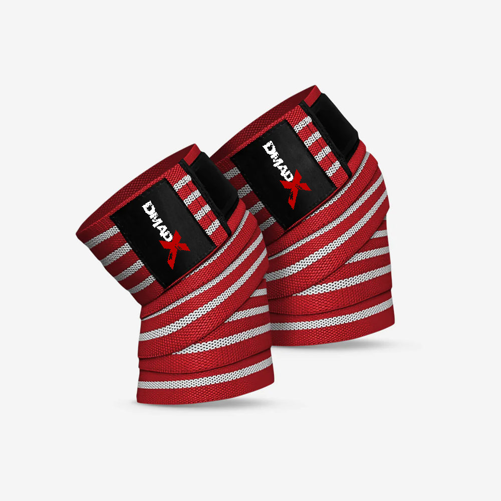 Ghumn Knee Wraps - Red/White