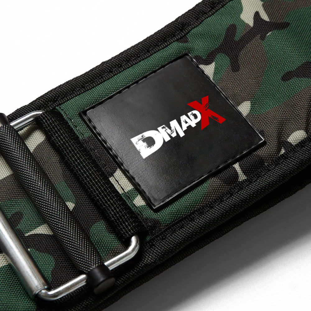 Quick Locking Weightlifting Belt | Premium Back Support - Woodland Camo