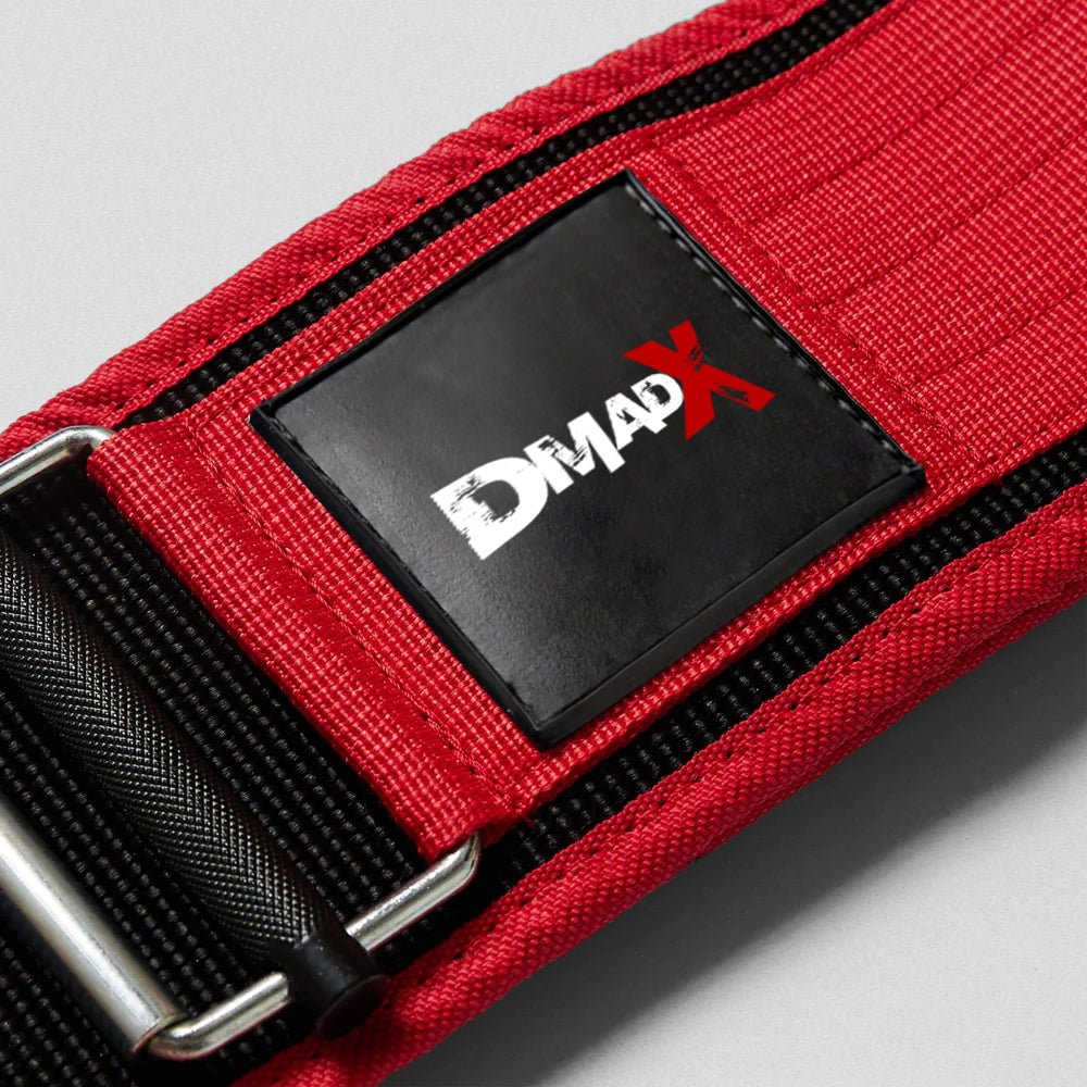 Quick Locking Weightlifting Belt | Premium Back Support - Red