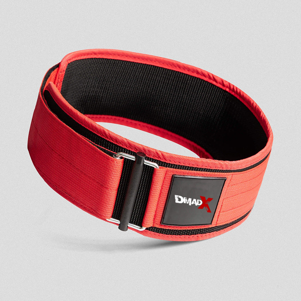 Quick Locking Weightlifting Belt | Premium Back Support - Red