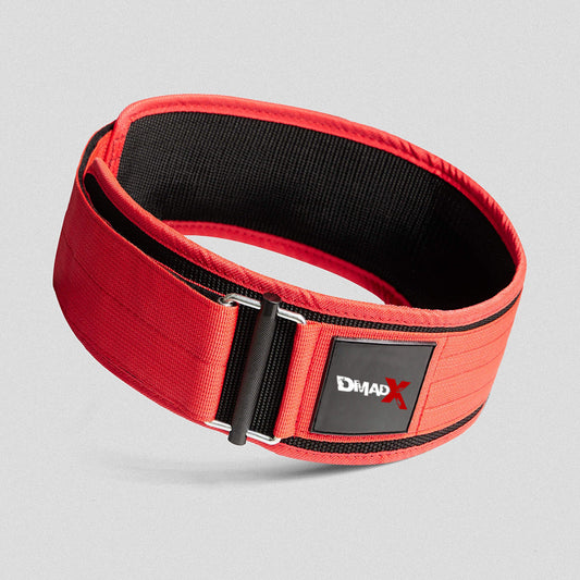 Quick Locking Weightlifting Belt | Premium Back Support - Red