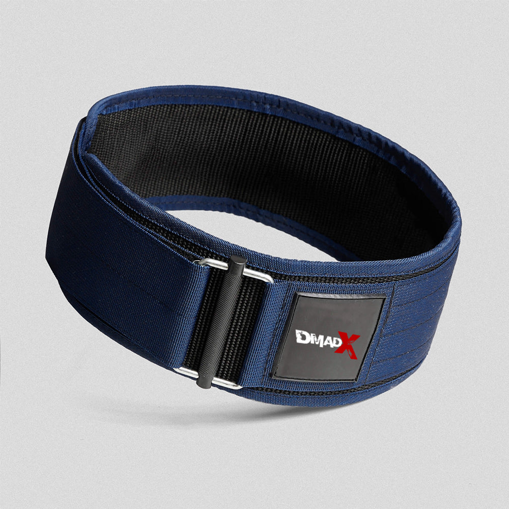 Quick Locking Weightlifting Belt | Premium Back Support - Navy