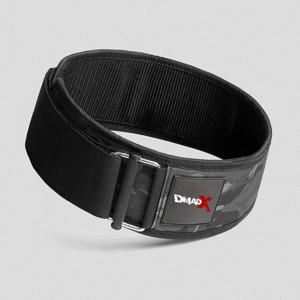 Quick Locking Weightlifting Belt | Premium Back Support - Woodland Camo