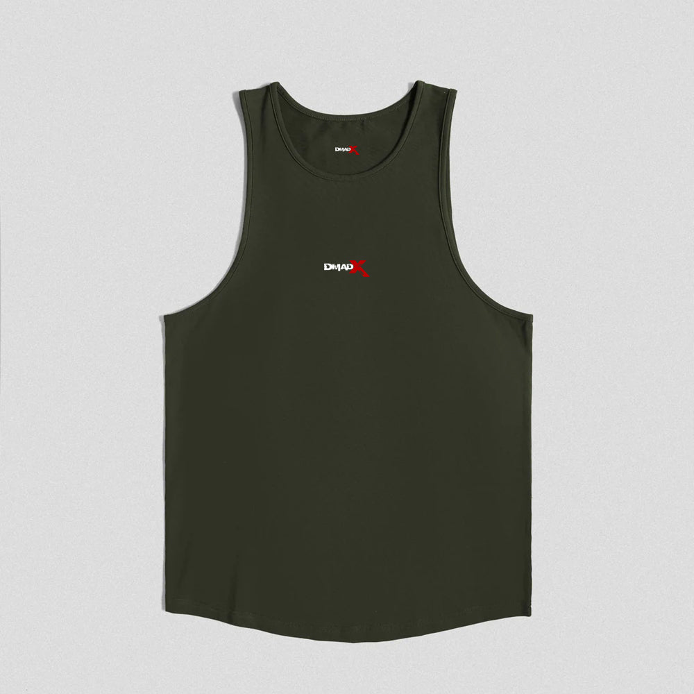 Ascend Scoop Hem Tank - OD Green