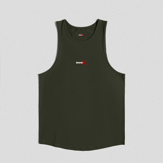 Ascend Scoop Hem Tank - OD Green