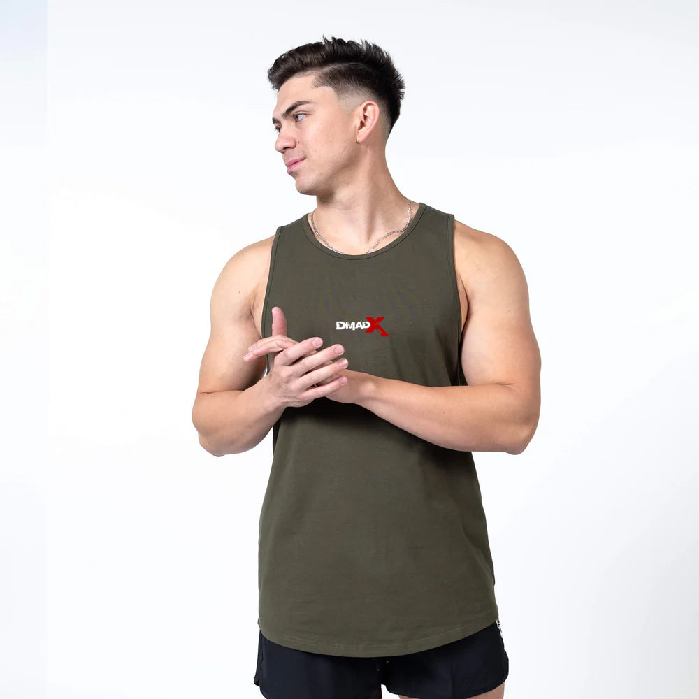 Ascend Scoop Hem Tank - OD Green