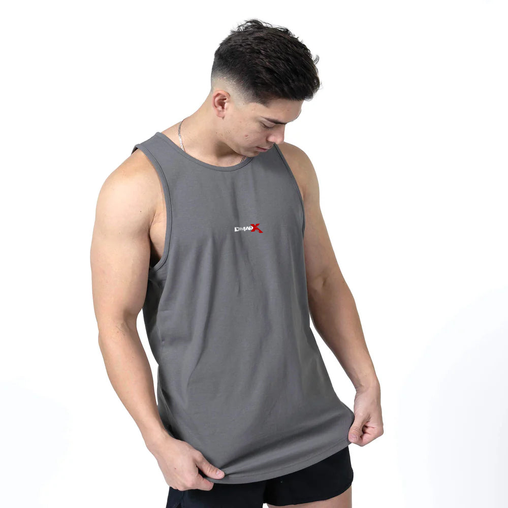 Ascend Scoop Hem Tank - Charcoal