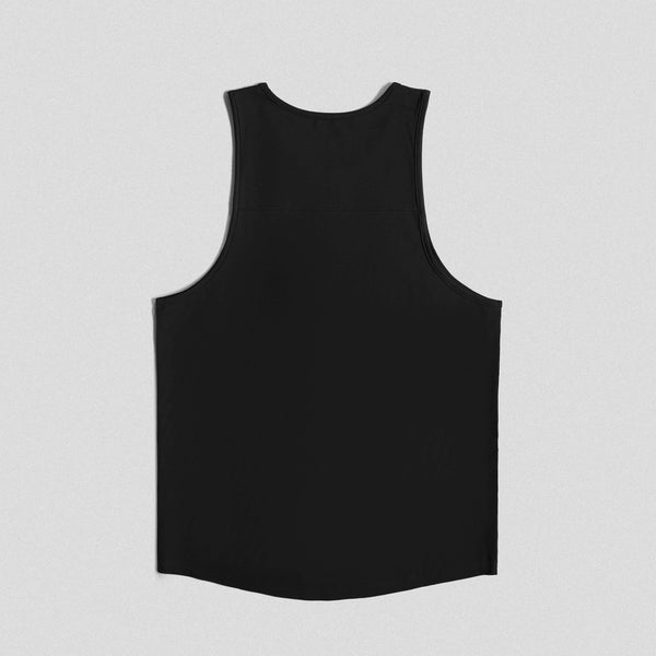 Ascend Scoop Hem Tank - Black/White